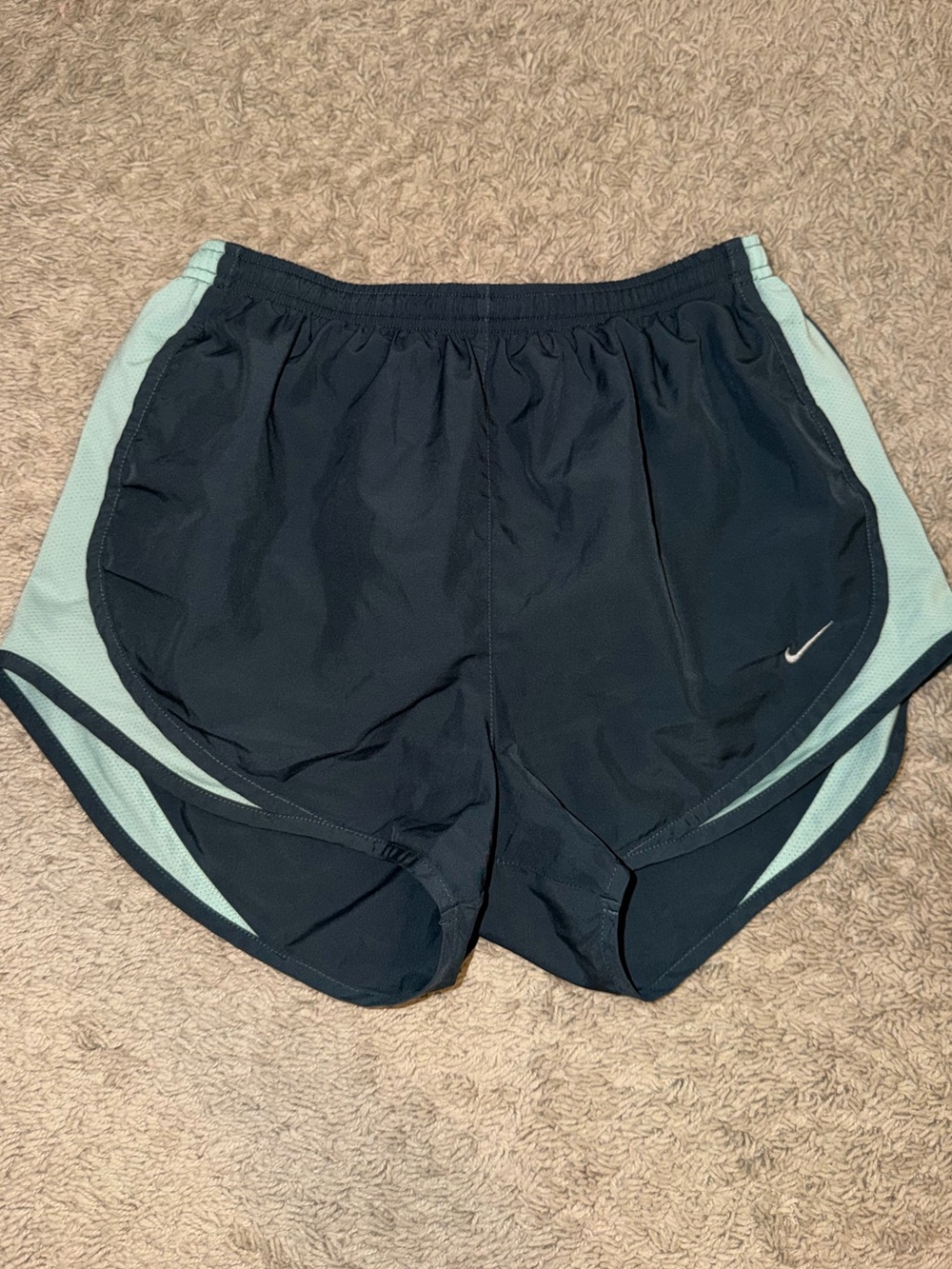 Nike Black Shorts with Light Teal Accent Panels